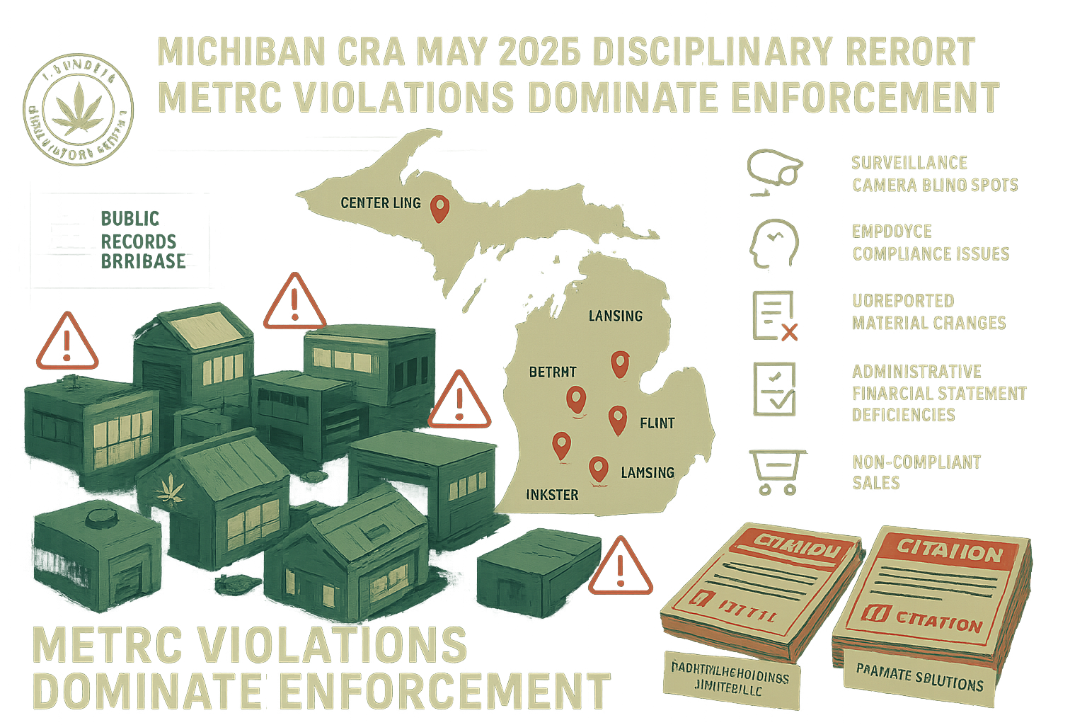 Michigan's CRA Report Flags Sixteen Businesses as METRC Violations Dominate May Enforcement
