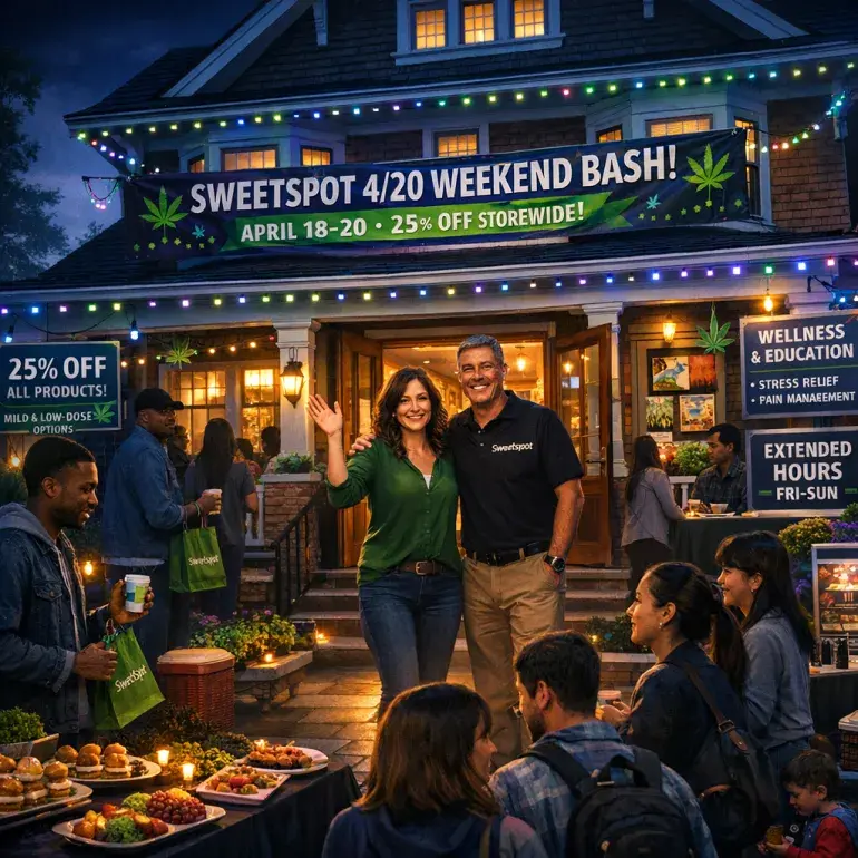 Ann and Bill Henderson Invite Maplewood to Sweetspot Dispensary's 4/20 Celebration