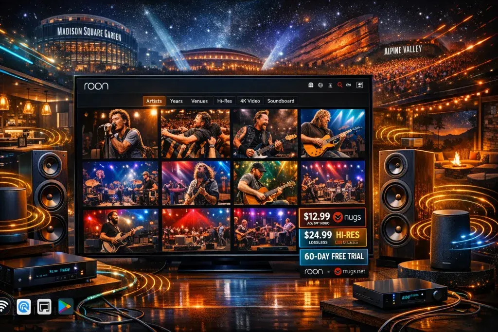 Roon Integrates nugs.net, Unlocking Massive Official Live Concert Library