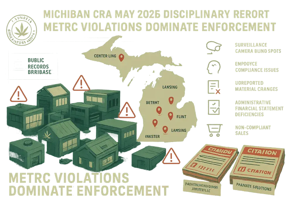 Michigan's CRA Report Flags Sixteen Businesses as METRC Violations Dominate May Enforcement