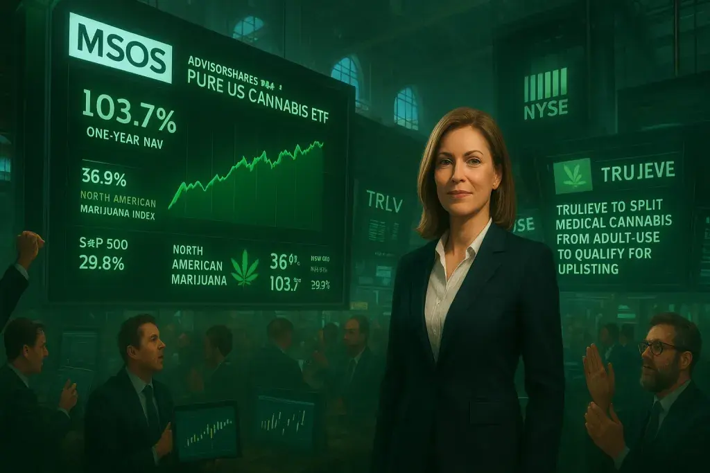 Cannabis ETF Surges as Trulieve's NYSE Debut Tests Investor Appetite